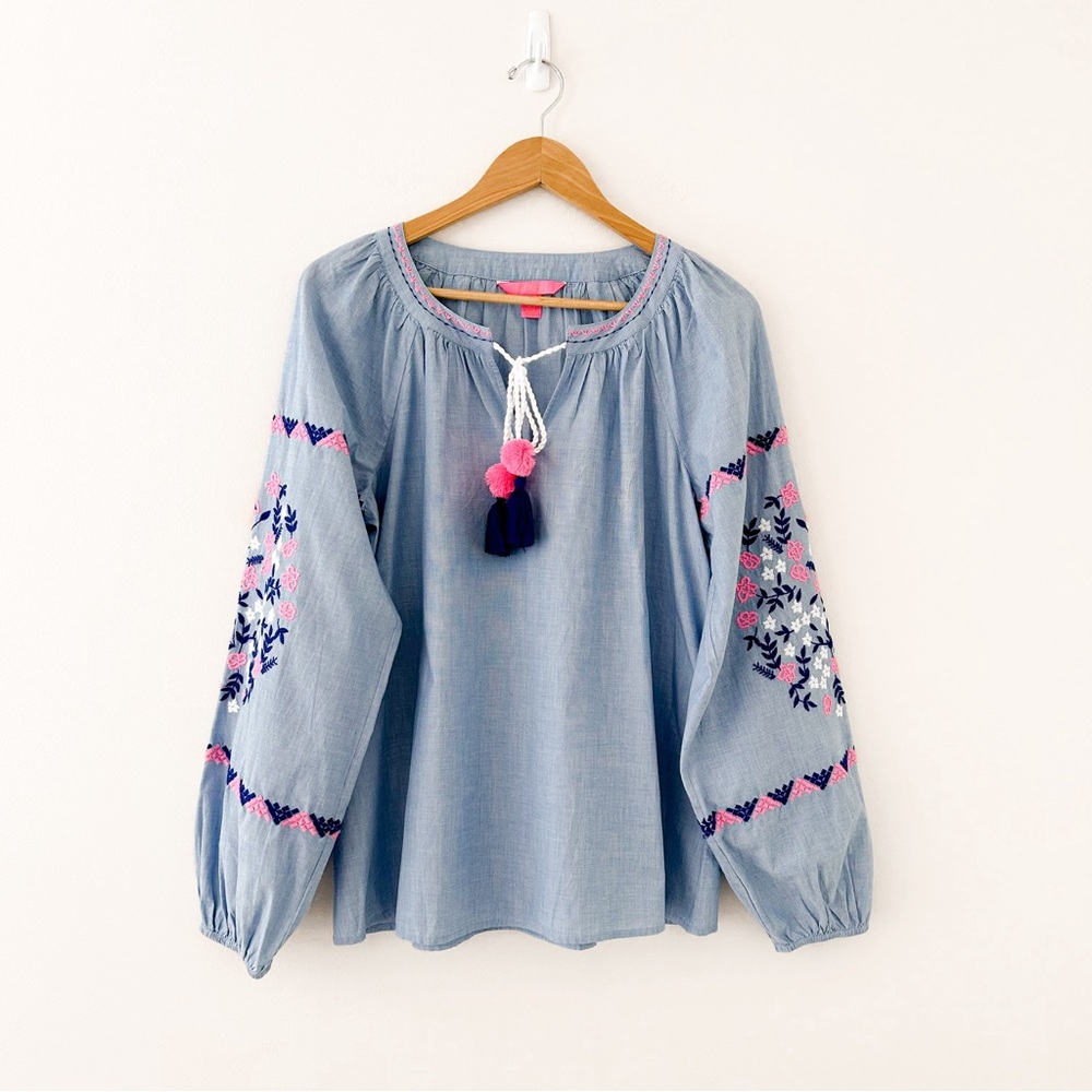 Lilly Pulitzer Chambray Keela Top